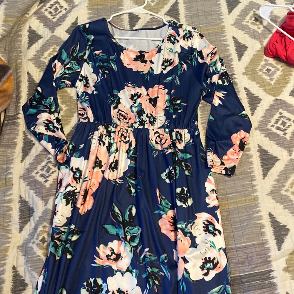 Floral maxi dress.